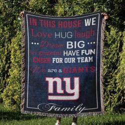 NFL New York Giants Football Team Woven Tapestry Blanket Amazing Gift For Fans And Friends Home Decor NYW12
