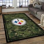nfl pittsburgh steelers football team logo sport carpet area rug home decor best gift for friends dark room psf25