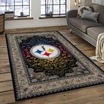 nfl pittsburgh steelers football team logo sport carpet area rug home decor best gift for friends dark room psf26