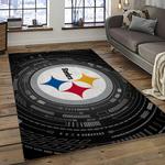 nfl pittsburgh steelers football team logo sport carpet area rug home decor best gift for friends dark room psf29