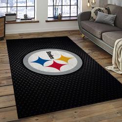 NFL Pittsburgh Steelers Rectangle Rug Personalized Non-Slip Carpet Gift For Football Fans PSF36
