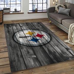 NFL Pittsburgh Steelers Rectangle Rug Personalized Non-Slip Carpet Gift For Football Fans PSF39