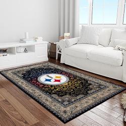 nfl pittsburgh steelers football team logo sport carpet area rug home decor best gift for friends light room psf26