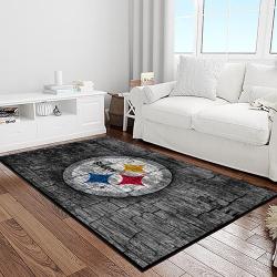 nfl pittsburgh steelers football team logo sport carpet area rug home decor best gift for friends light room psf27