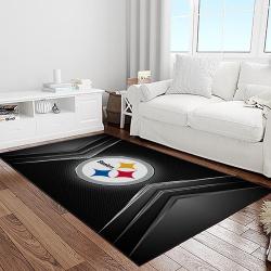 nfl pittsburgh steelers football team logo sport carpet area rug home decor best gift for friends light room psf28
