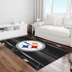 nfl pittsburgh steelers football team logo sport carpet area rug home decor best gift for friends light room psf31