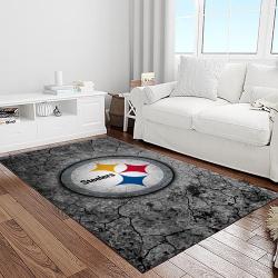 nfl pittsburgh steelers football team logo sport carpet area rug home decor best gift for friends light room psf38