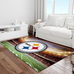 nfl pittsburgh steelers football team logo sport carpet area rug home decor best gift for friends light room psf40