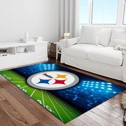 nfl pittsburgh steelers football team logo sport carpet area rug home decor best gift for friends light room psf41