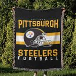 nfl pittsburgh steelers football team woven tapestry blanket amazing gift for fans and friends home decor psw10