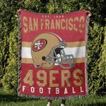 nfl san francisco 49ers football team woven tapestry blanket amazing gift for fans and friends home decor sfw10