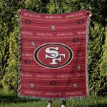 nfl san francisco 49ers football team woven tapestry blanket amazing gift for fans and friends home decor sfw13