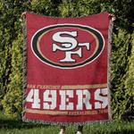 nfl san francisco 49ers football team woven tapestry blanket amazing gift for fans and friends home decor sfw18