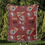 nfl san francisco 49ers football team woven tapestry blanket amazing gift for fans and friends home decor sfw19