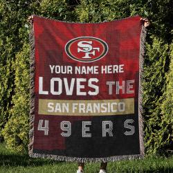 NFL San Francisco 49ers Football Team Woven Tapestry Blanket Amazing Gift For Fans And Friends Home Decor SFW22