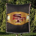 nfl san francisco 49ers football team woven tapestry blanket amazing gift for fans and friends home decor sfw26