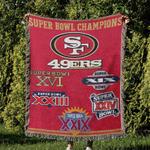 nfl san francisco 49ers football team woven tapestry blanket amazing gift for fans and friends home decor sfw30