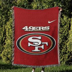 NFL San Francisco 49ers Football Team Woven Tapestry Blanket Amazing Gift For Fans And Friends Home Decor SFW5