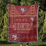 nfl san francisco 49ers football team woven tapestry blanket amazing gift for fans and friends home decor sfw9