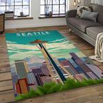 nfl seattle seahawks football team logo sport carpet area rug home decor best gift for friends dark room ss43