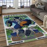 nfl seattle seahawks football team logo sport carpet area rug home decor best gift for friends dark room ss53