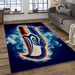 NFL Seattle Seahawks Rectangle Rug Personalized Non-Slip Carpet Gift For Football Fans SS74