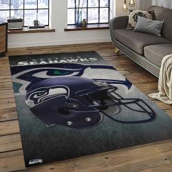 NFL Seattle Seahawks Rectangle Rug Personalized Non-Slip Carpet Gift For Football Fans SS81