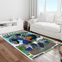 nfl seattle seahawks football team logo sport carpet area rug home decor best gift for friends light room ss53