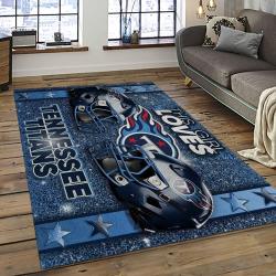 NFL Tennessee Titans Rectangle Rug Personalized Non-Slip Carpet Gift For Football Fans TT51