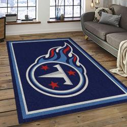 NFL Tennessee Titans Rectangle Rug Personalized Non-Slip Carpet Gift For Football Fans TT58