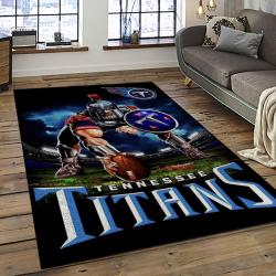 NFL Tennessee Titans Rectangle Rug Personalized Non-Slip Carpet Gift For Football Fans TT60