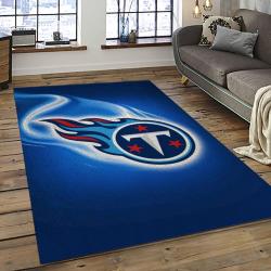 NFL Tennessee Titans Rectangle Rug Personalized Non-Slip Carpet Gift For Football Fans TT64