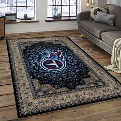 NFL Tennessee Titans Rectangle Rug Personalized Non-Slip Carpet Gift For Football Fans TT67
