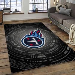 NFL Tennessee Titans Rectangle Rug Personalized Non-Slip Carpet Gift For Football Fans TT71