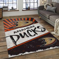NHL Anaheim Ducks Rectangle Rug Personalized Non-Slip Carpet Gift For Ice Hockey Fans AHD1