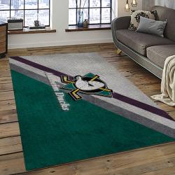 NHL Anaheim Ducks Rectangle Rug Personalized Non-Slip Carpet Gift For Ice Hockey Fans AHD13