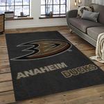 nhl anaheim ducks ice hockey team logo sport carpet area rug home decor dark room ahd16
