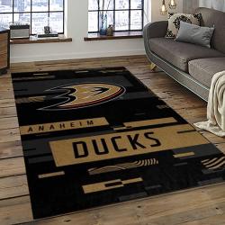 NHL Anaheim Ducks Rectangle Rug Personalized Non-Slip Carpet Gift For Ice Hockey Fans AHD18