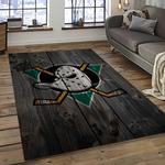 nhl anaheim ducks ice hockey team logo sport carpet area rug home decor dark room ahd19