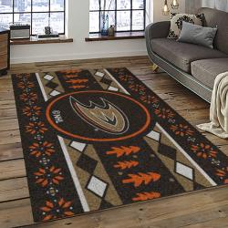 NHL Anaheim Ducks Rectangle Rug Personalized Non-Slip Carpet Gift For Ice Hockey Fans AHD2