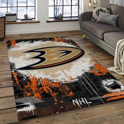 NHL Anaheim Ducks Rectangle Rug Personalized Non-Slip Carpet Gift For Ice Hockey Fans AHD23