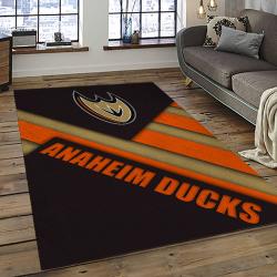 NHL Anaheim Ducks Rectangle Rug Personalized Non-Slip Carpet Gift For Ice Hockey Fans AHD26
