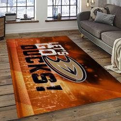 NHL Anaheim Ducks Rectangle Rug Personalized Non-Slip Carpet Gift For Ice Hockey Fans AHD27