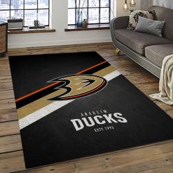 NHL Anaheim Ducks Rectangle Rug Personalized Non-Slip Carpet Gift For Ice Hockey Fans AHD32