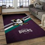 nhl anaheim ducks ice hockey team logo sport carpet area rug home decor dark room ahd33