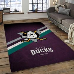 NHL Anaheim Ducks Rectangle Rug Personalized Non-Slip Carpet Gift For Ice Hockey Fans AHD33