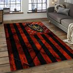 nhl anaheim ducks ice hockey team logo sport carpet area rug home decor dark room ahd36