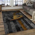 nhl anaheim ducks ice hockey team logo sport carpet area rug home decor dark room ahd4