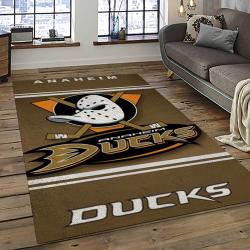 NHL Anaheim Ducks Rectangle Rug Personalized Non-Slip Carpet Gift For Ice Hockey Fans AHD49