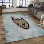 nhl anaheim ducks ice hockey team logo sport carpet area rug home decor dark room ahd7